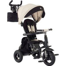 삼천리자전거 2023년식 비타민 트라이크 프리미엄 유아용 폴딩 세발자전거 완조립 + 실내보관 휠 커버 + SAM 전용 바람막이 세트, 멜란지 오트밀(자전거), 블랙(바람막이)