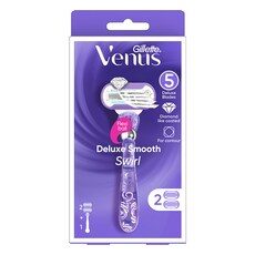 질레트 비너스 플렉시볼 스월 여성용 면도기 + 면도날 2입, 1세트