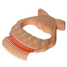 케어펫 반려동물 사랑빗 E3 장모&이중모용, 오렌지, 1개