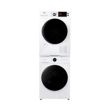 미디어 인버터 히트펌프 전기 의류 건조기 10kg + 미디어 인버터 루나 드럼세탁기 화이트 12kg + 트윈타워 스태킹키트 방문설치, MCD-H103W + MF200W120B/W-KR