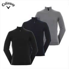 [CALLAWAY] 남성라운딩 니트 집업 스웨터 / 캘러웨이 골프웨어 윈드스토퍼 / CGGF7079 019 410 039