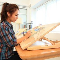 곧은나무 독서대 각도조절 보조책상 800 소나무 원목 필기 큰독서대, 보조책상 800_소나무(오른손)