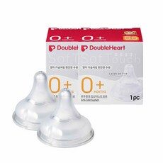더블하트 소프트터치 모유실감 젖꼭지, 젖꼭지SS(2입), 1개
